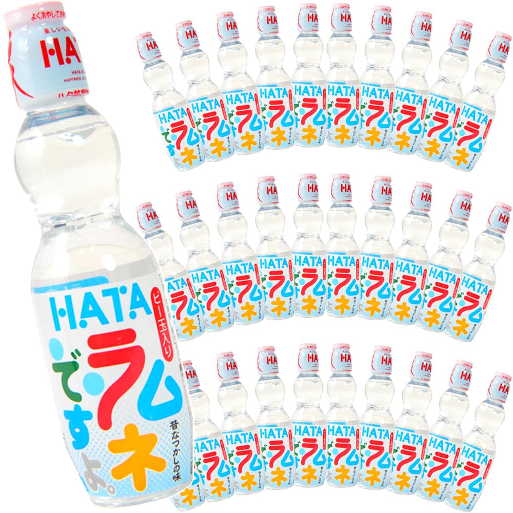 Amazon.co.jp: 30本セット ボトルラムネ ハタ鉱泉 PET ラムネですよ