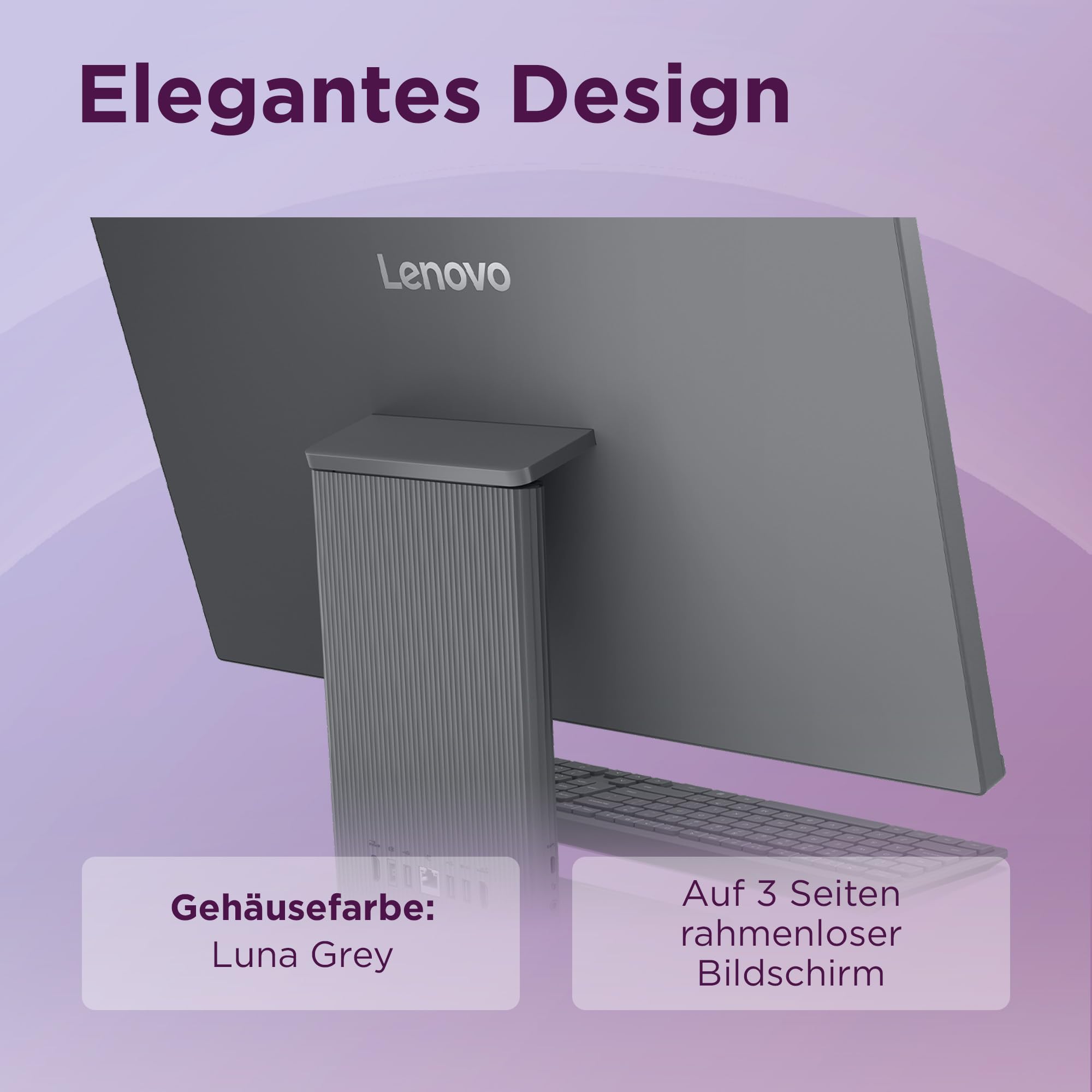 Lenovo IdeaCentre All-In-One AI PC | 27" Full HD Display | AMD Ryzen AI 5 330 | 16GB RAM | 1TB SSD | AMD Radeon 820M Grafik | Windows 11 | Inkl. Maus und Tastatur | Grau | 3 Monate Premium Care