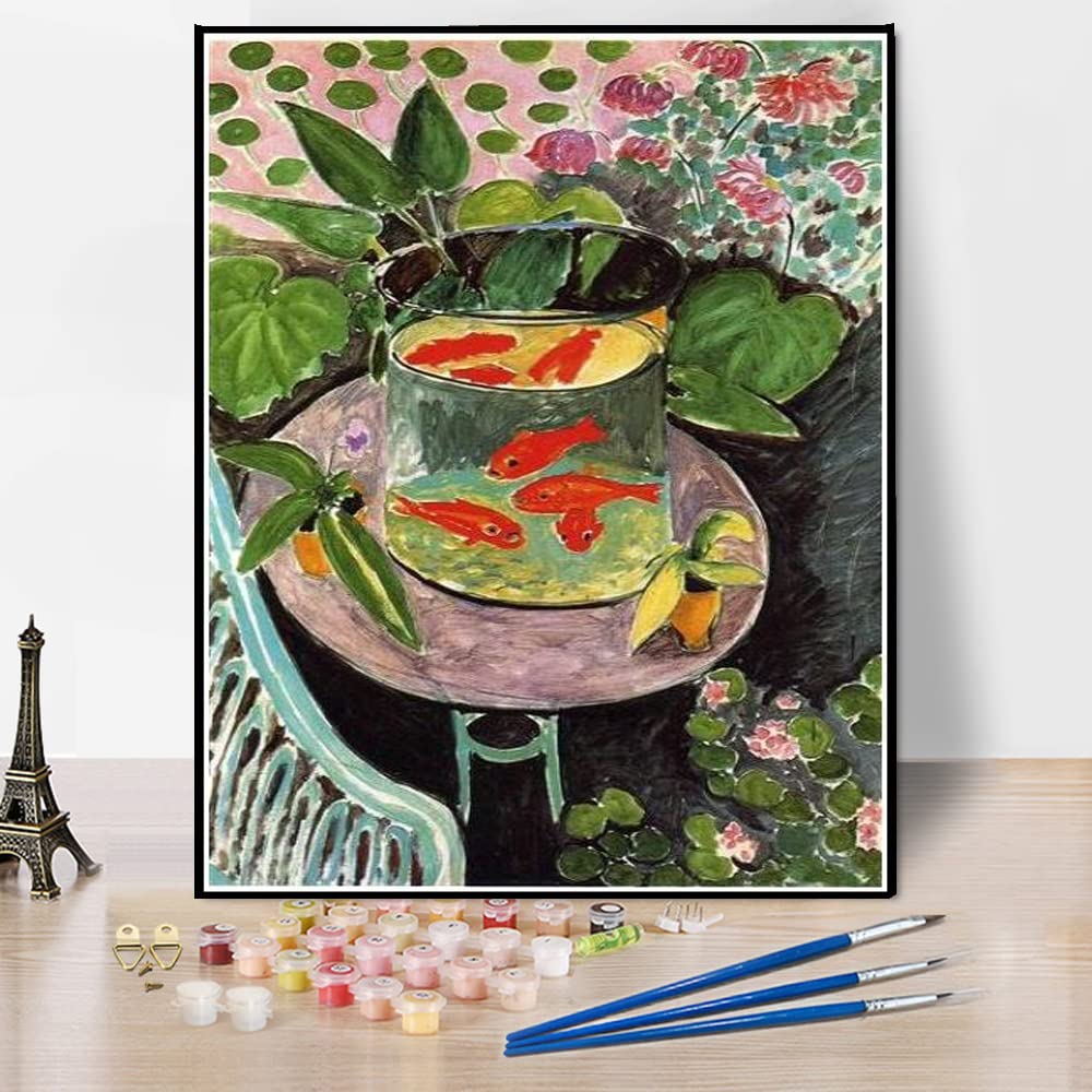 Number Painting for Adults Goldfish and Palette Painting by Henri Matisse DIY Painting Paint by Numbers Kits On Canvas