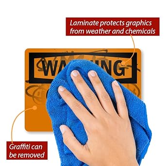 SmartSign Warning - Guard Dogs Label | 5 x 7 3M Engineer Grade Reflective
