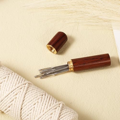 Miniatura 3 de 18 agujas de coser grandes para ojos, agujas de tapiz afiladas de acero inoxidable, agujas de tejer a mano, agujas de mano bordadas con estuche de