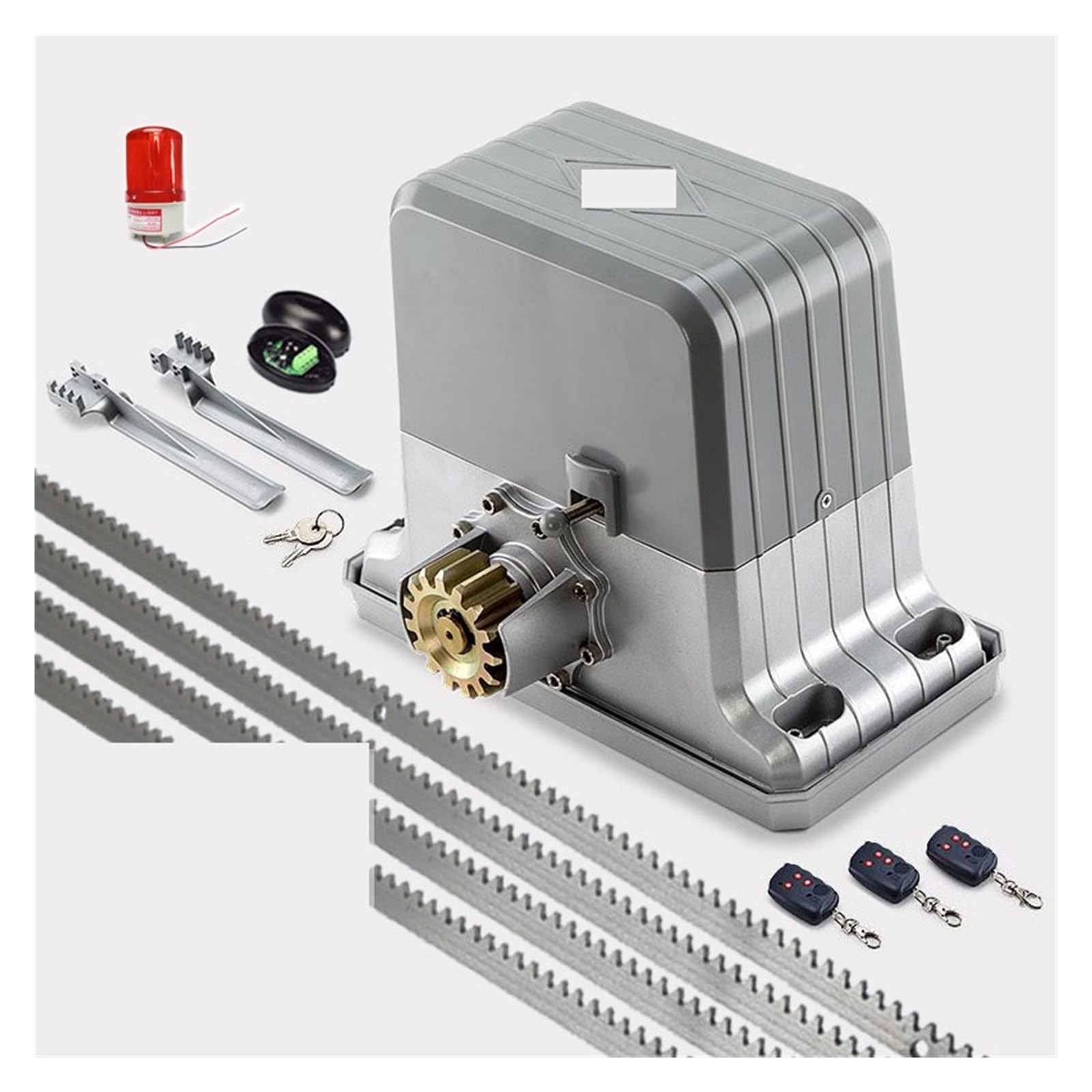 Automatic Gate Opener, 1800KGS Automatic Sliding Gate Operator of AC220V/110V Motor As Door Closer Engine(Sensor,Button,lamp, Optional)(KIT6)