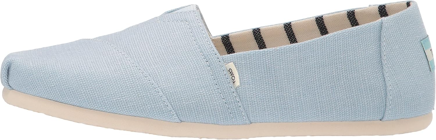 TOMS Women's, Alpargata Eco Dye Slip-On 8 Heritage Canvas Blue