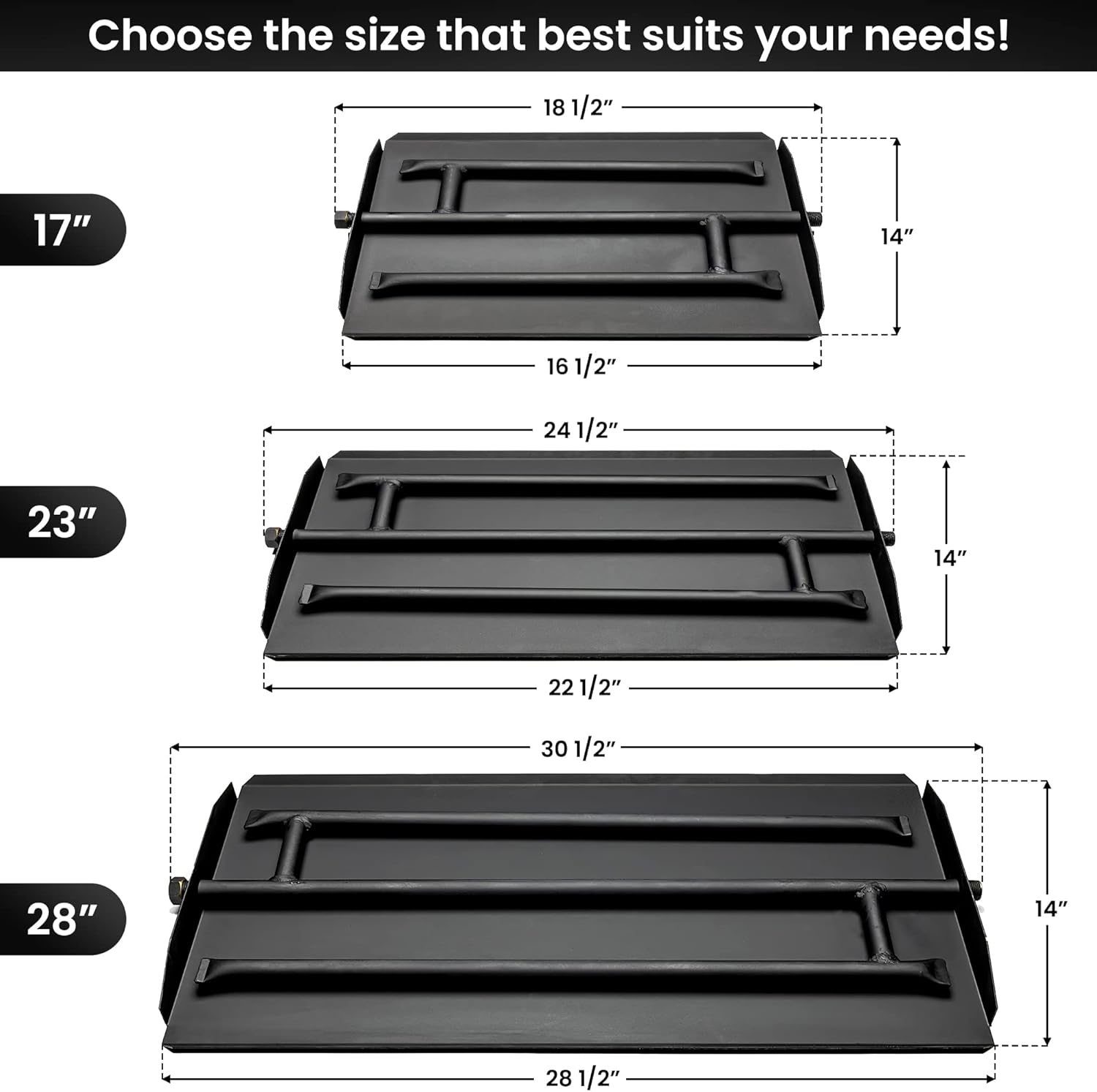 23 Inch Powder Coated Steel Fire Pit or Fireplace Triple Flame Row Gas Burner Pan NG. Now Includes a Bonus Bag of Glowing Embers!