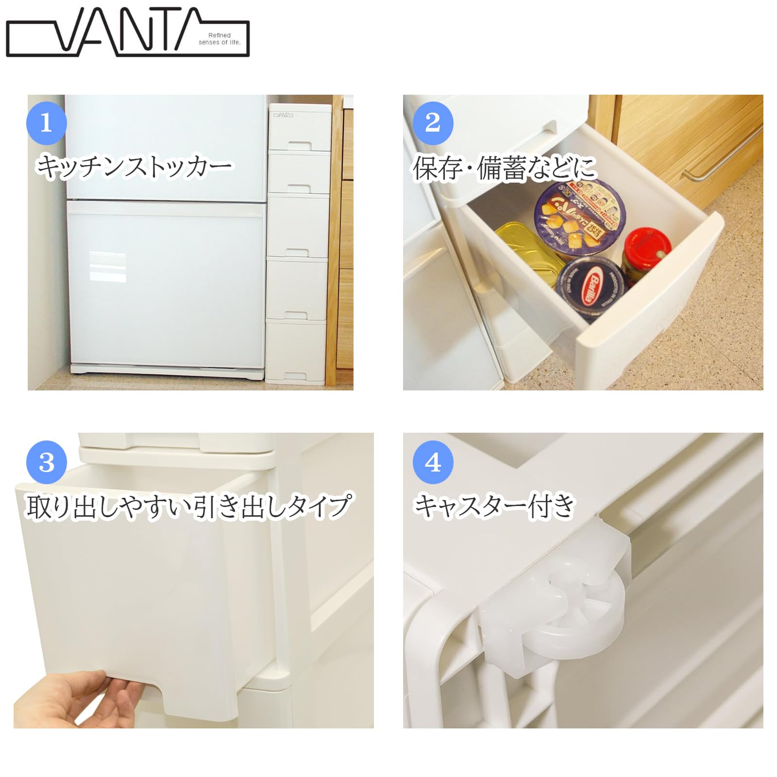 Amazon｜サンコープラスチック 隙間収納ボックス バンテスリム5