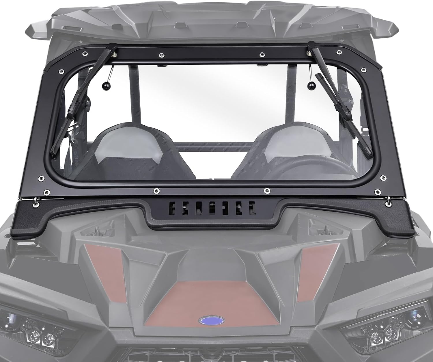 StarknightMT 2PCS Speaker Pods for 6.5 Inch Speakers and 19-23 XP 1000 Vented Glass Windshield with 2 Manual Wipers