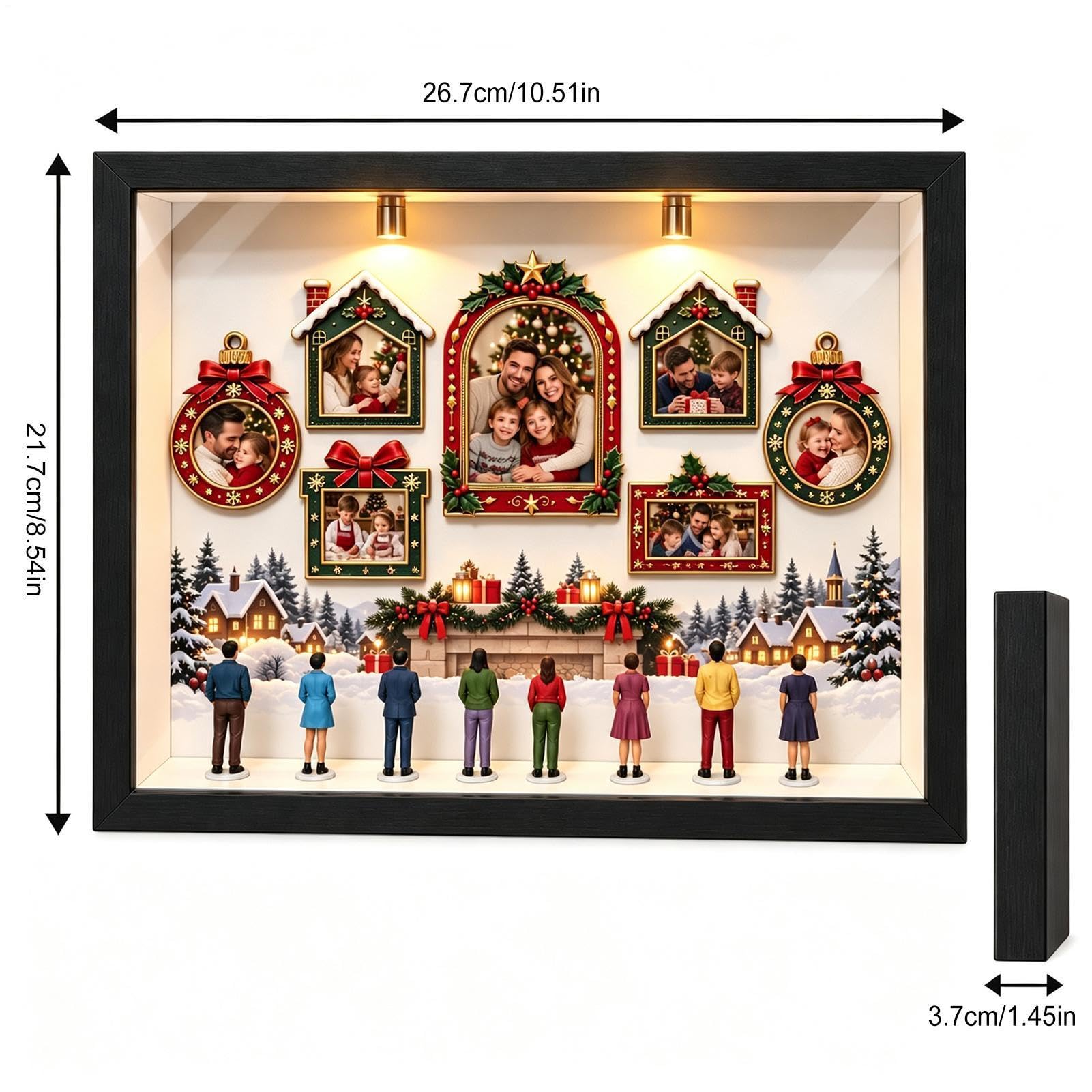 Zestaw muzealny Shadowbox, pudełko sylwetki muzeum Drewniana gablota z