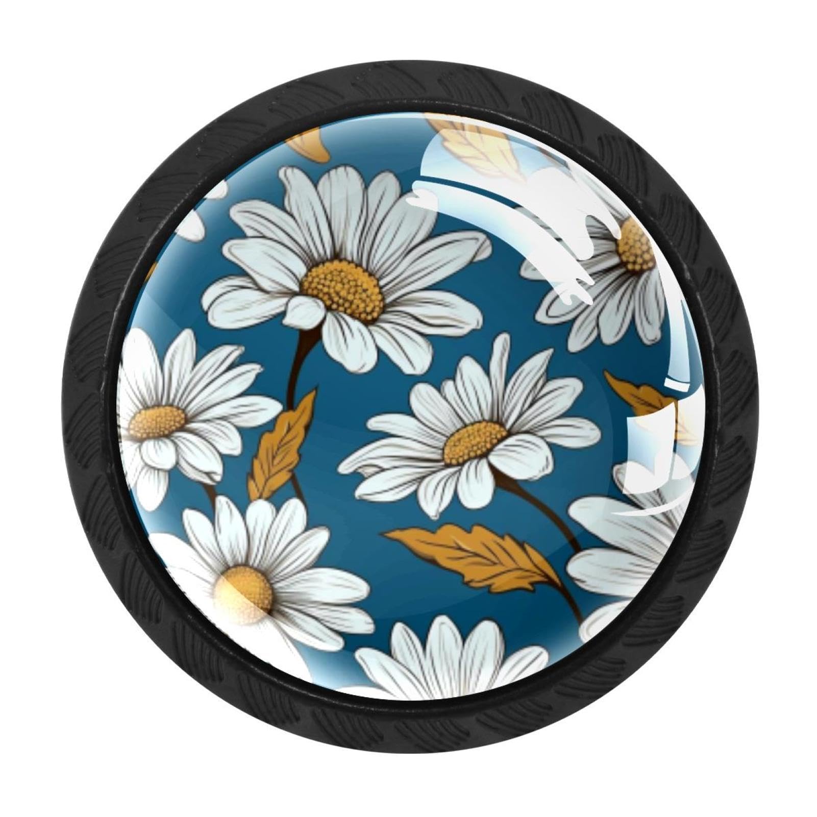 Chenzzzz Multicolored 08 4 Pack Daisy Drawer Knob Cabinet Hardware