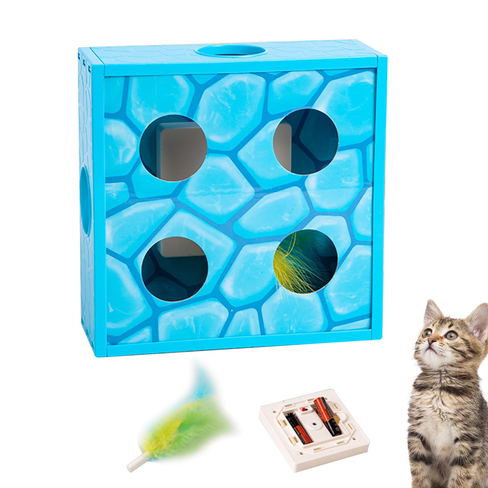 Juguete giratorio automático para gatos con rotación realista de interior