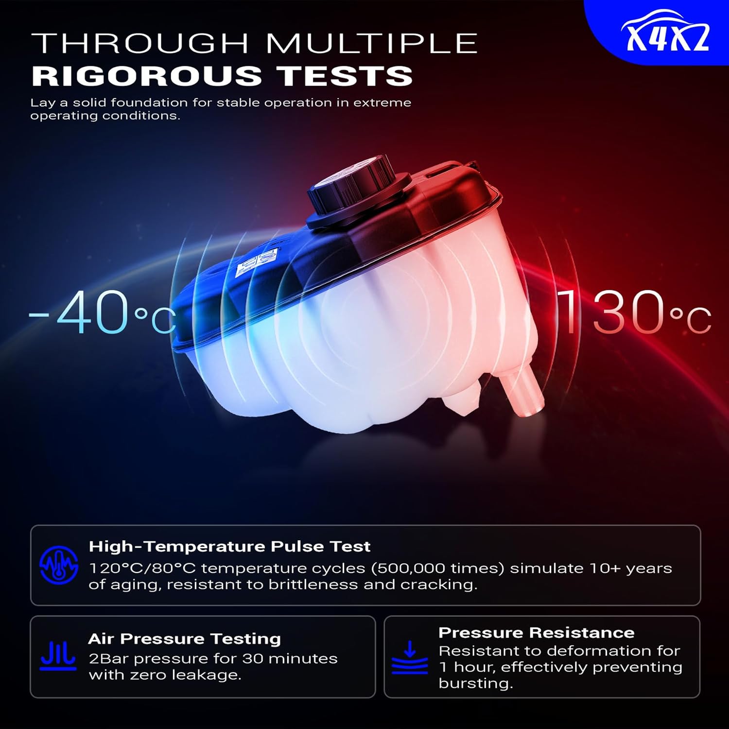 603-050 Coolant Overflow Reservoir Tank with Cap For 1998-2011 Ford Crown Victoria/Lincoln Town Car/1998-2011 Mercury Grand Marquis/2003-2004 Mercury Marauder V8 4.6L Replaces# 1W7Z8A080AA 3W1Z8A080AA