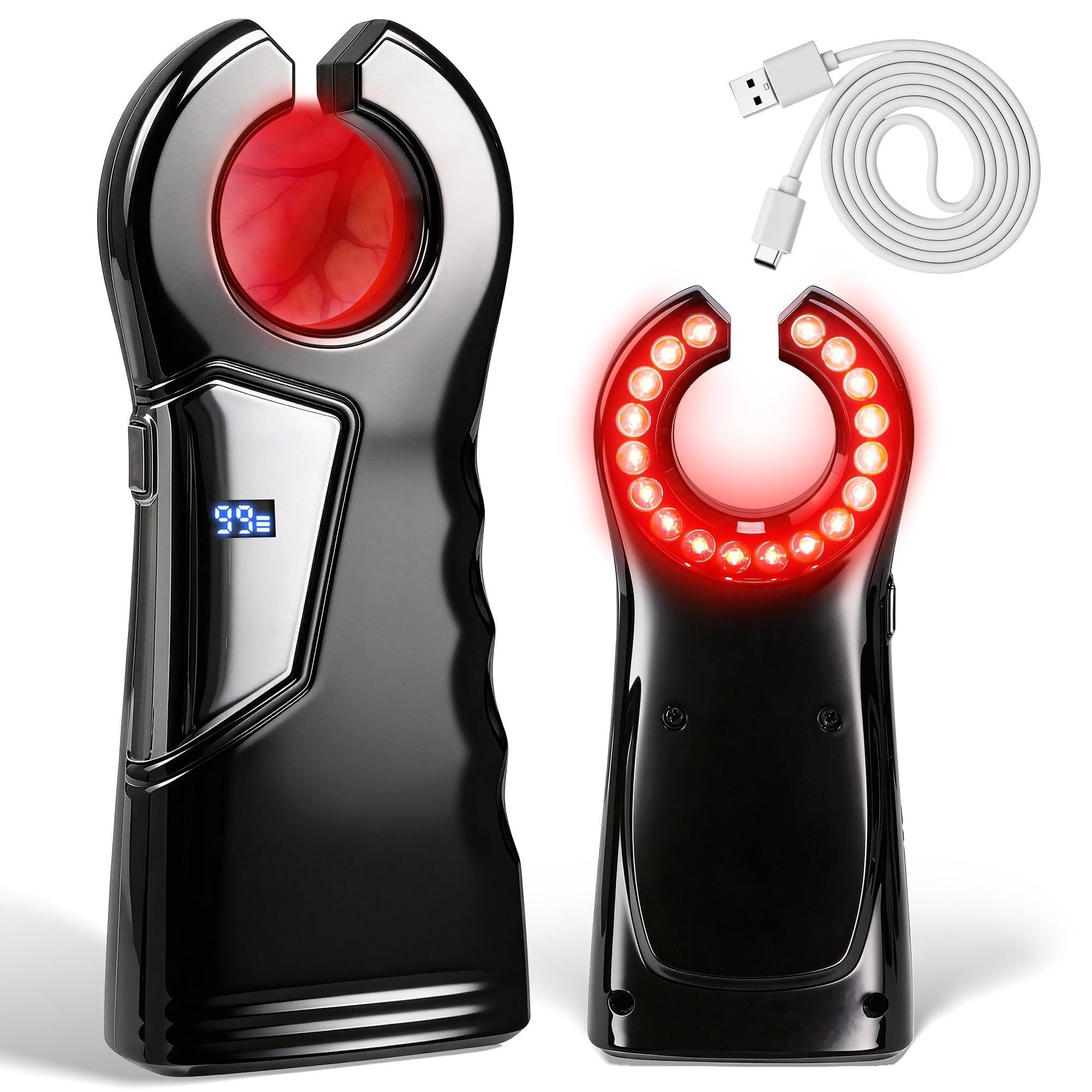Détecteur de veines pour accès IV et phlébotomie, lumière LED rouge portable pour infirmières, luminosité réglable de 1 à 99, visionneuse de veine rechargeable avec affichage numérique, dispositif de