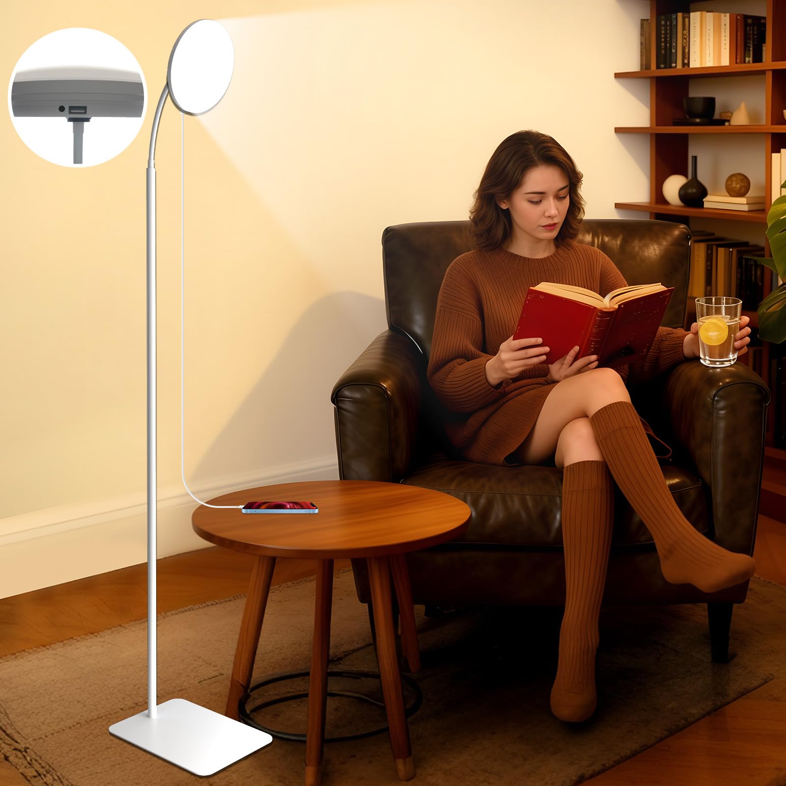 Tageslichtlampe 15000 Lux 3 Lichtfarben Timer Fernbedienung Büro Zuhause