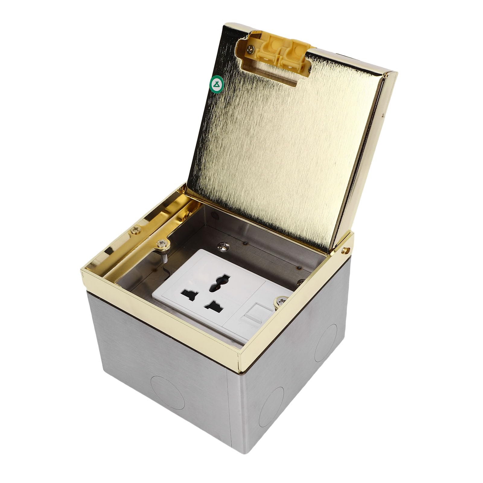 Generic Prise Encastrée au Sol 4000 W, Options D'installation Polyvalentes pour Les Bureaux, Conception étanche, Construction PC en Acier Inoxydable