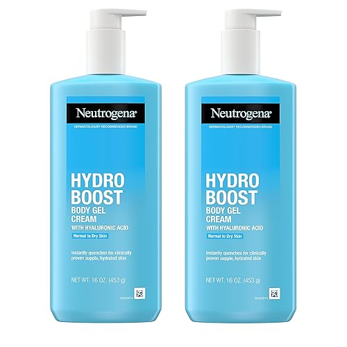 Neutrogena Hydro Boost - Crema de gel corporal, loción corporal hidratante con ácido hialurónico para pieles normales a secas, hidratante ligero de
