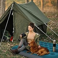 Vista 7 de Colchón de aire de camping de tamaño completo con bomba de pie incorporada, cama inflable inflable colchón colchón para dormir