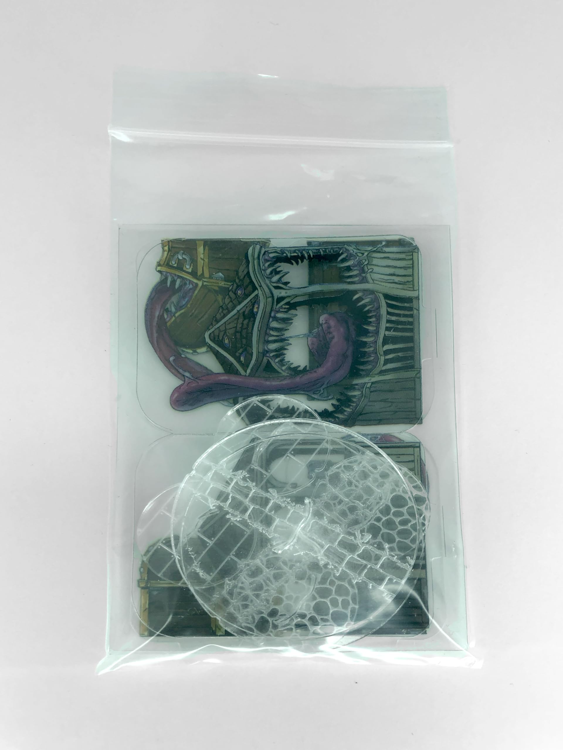 Arcknight Flat Plastic Mimics - 6 Figures, 6 Bases - Adult - Fantasy Tabletop Game Miniatures Set