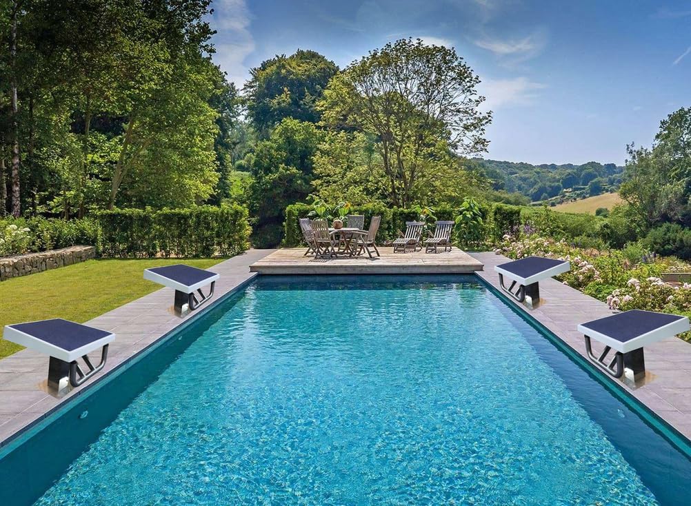 Heavy Duty Stainless Steel Diving Platform - Non-Slip 15° Inclined Diving Board for Pools, Professional Grade, 600 Lbs Load Capacity, Ideal for Competitive Diving