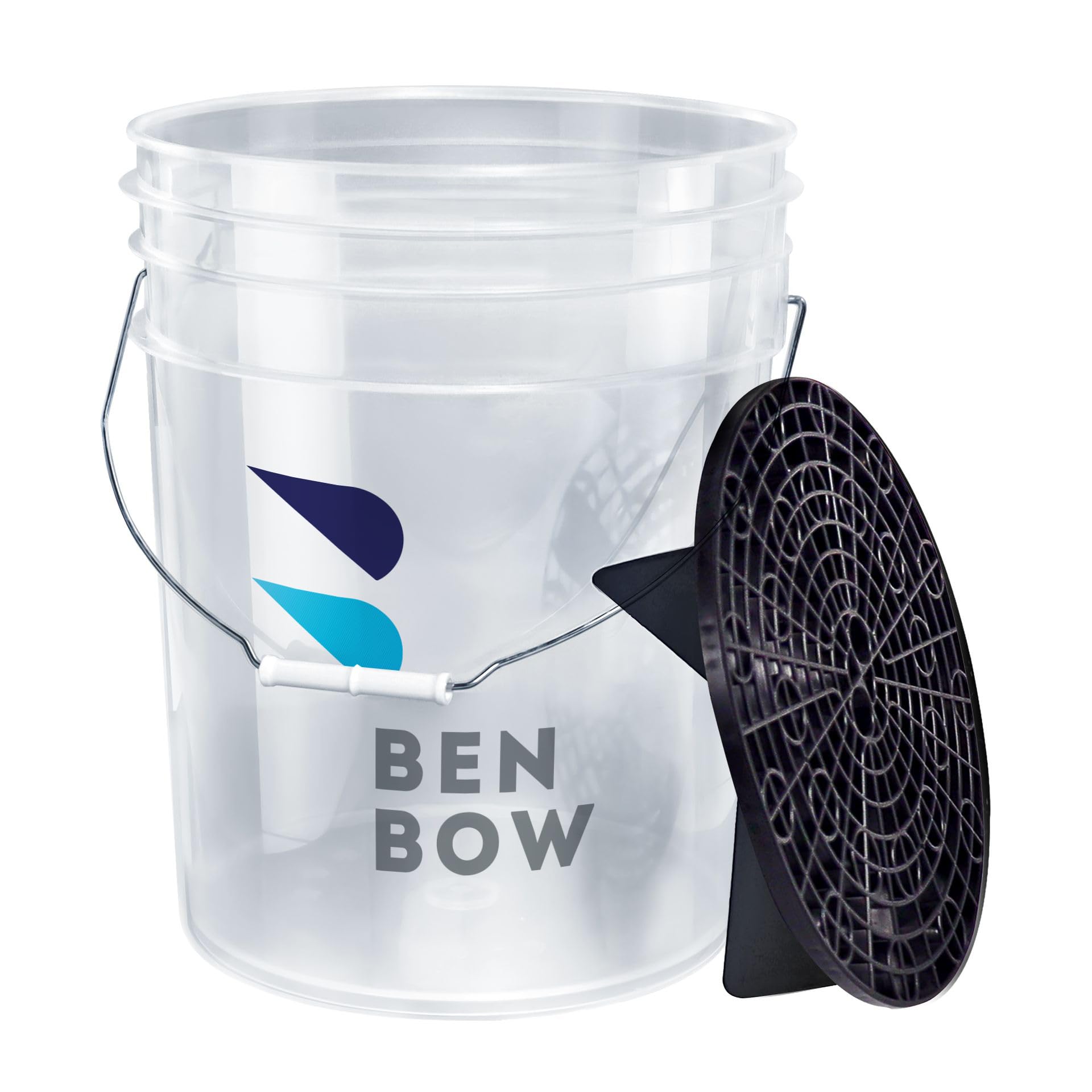 BENBOW Wash Bucket with Dirt Strainer - 20 Litres - Transparent, Robust, Durable and Ideal for Professional Hand Car Wash and Workshop Applications
