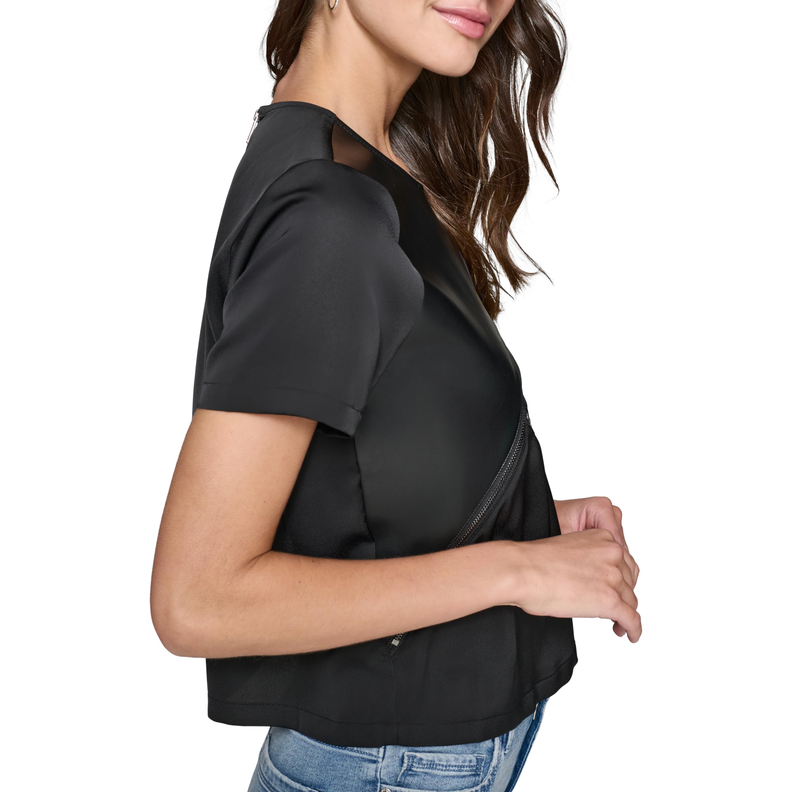 KARL LAGERFELD Soft Everyday Blouse Blusa Suave para Uso Diario Mujer