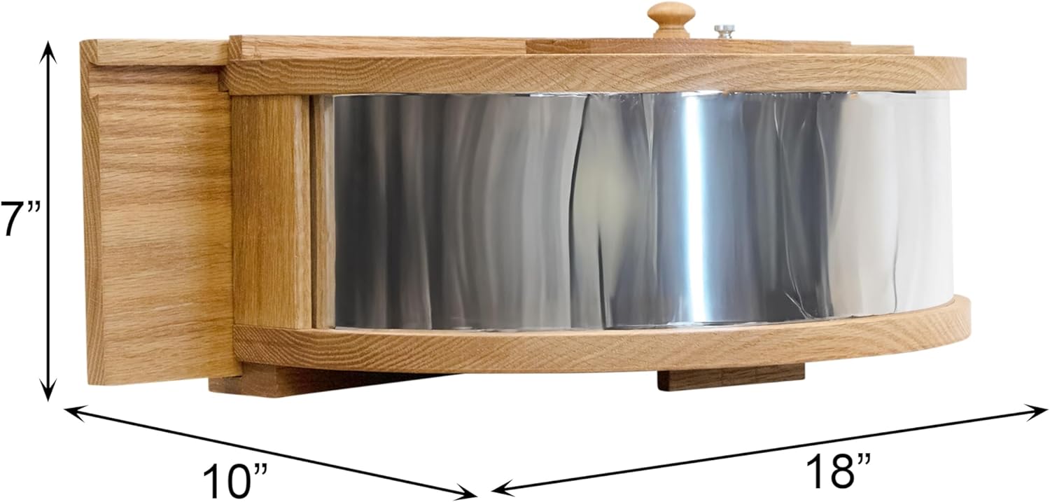 Panoramic in-House Window Bird Feeder with One-Way Mirrored Panel | Easy Fill & Clean from Inside | Plantation Grown Mahogany | Fits 26–36” Windows | Watch Birds Up Close Without Disturbing