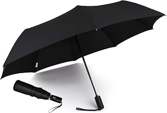 Kobold 3 Fold Automatic - Auto Open Close Strong Lightweight Teflon Coating Umbrella black