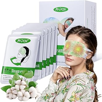 ProCIV 16 Packs Steam Eye Mask for Dry Eye- Moist Heat Compress Pad Last for 30 Minters for Relief Eye Fatigue