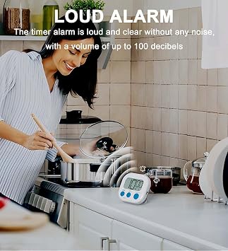 Digital Kitchen Timer for Cooking, 4 Pack Big Digits Loud Alarm Magnetic Backing Stand Cooking Timers for Kitchen, Study, Work, Exercise Training, Outdoor Activities