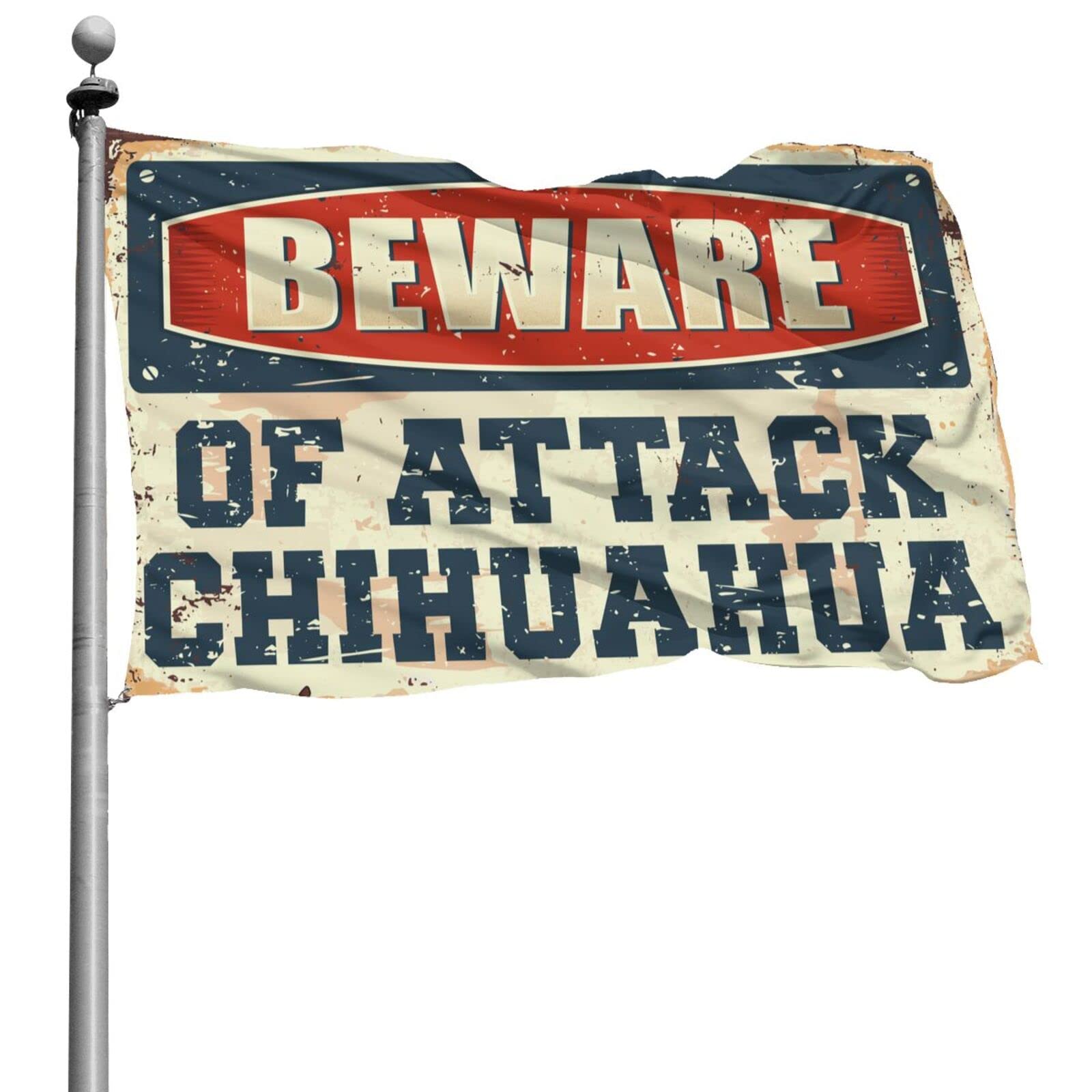 Drapeau Beware of Attack 152x244 cm pour cacher les imperfections murales