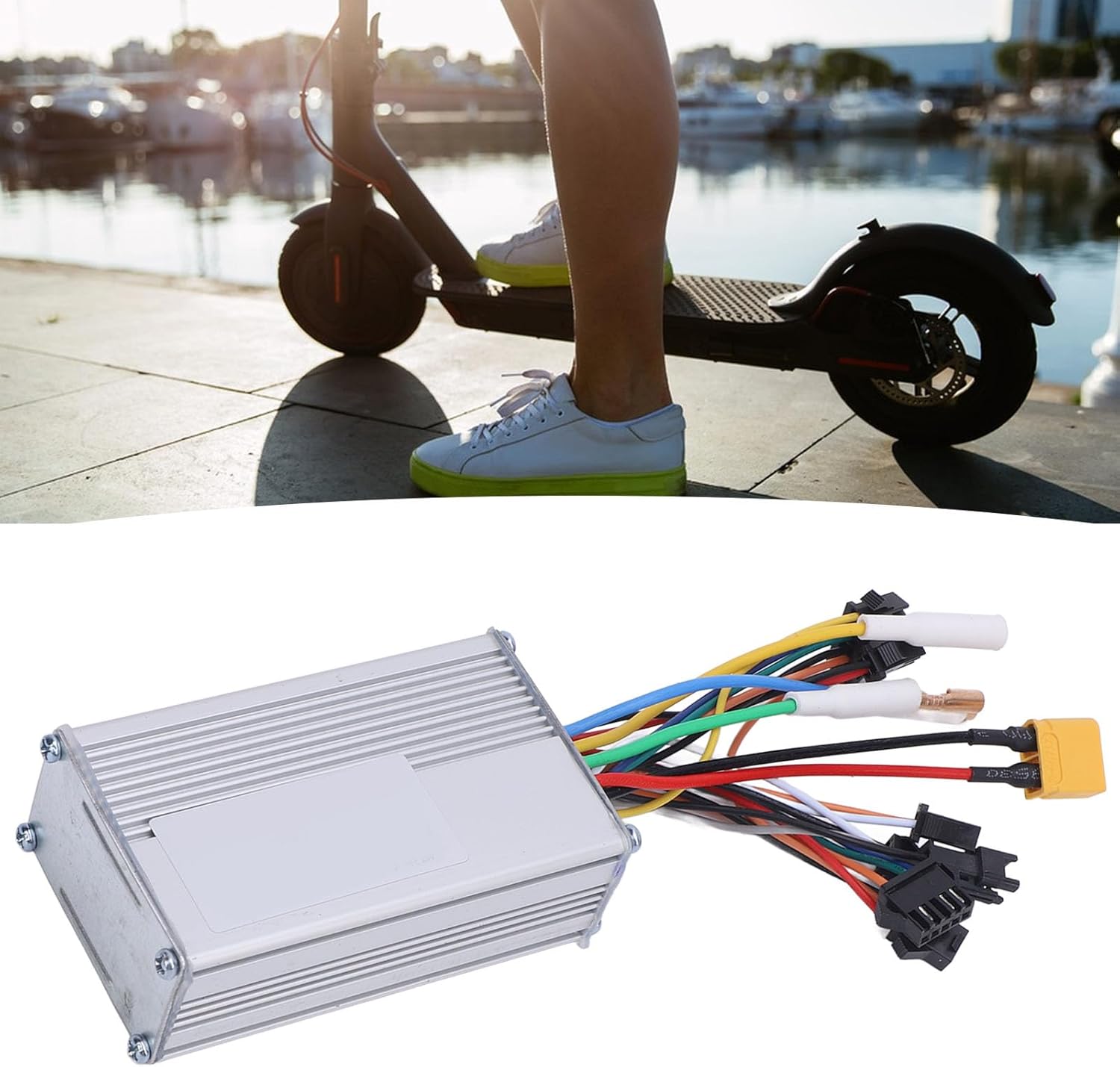 52V 25A 1200W Electric Bike Controller, High Power Motor Speed Controller for Dual Drive & Rear Wheel E Bikes Scooters
