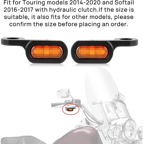 Miniatura 10 de psler Mini luces indicadoras de señal de giro LED para motocicleta, luces intermitentes, luz intermitente, montaje de palanca de embrague de freno,