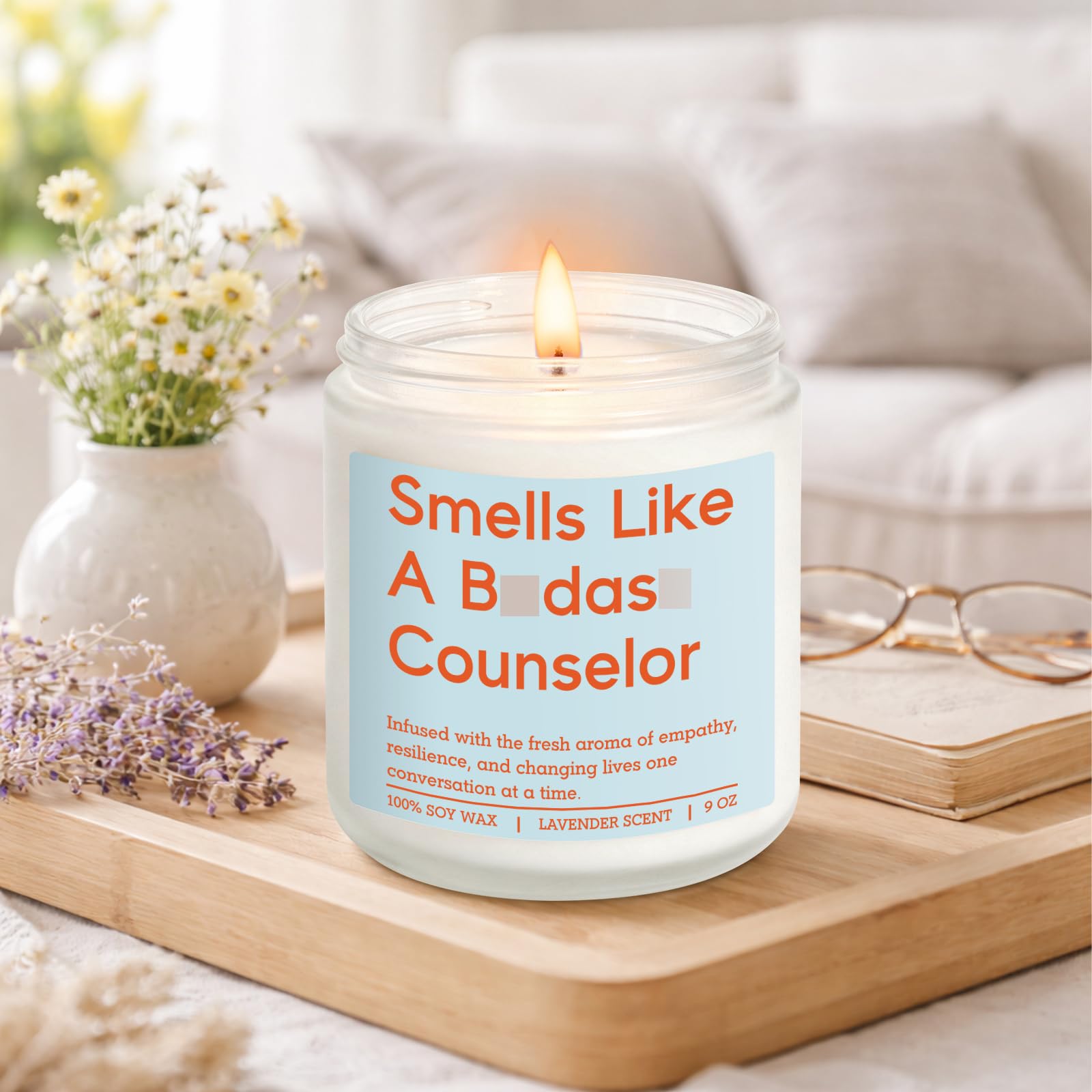 Miracu Candle, Counselor Gifts, School Counselor Appreciation Gifts, Funny Psychology Graduation Ideas for Mental Health Therapist Psychologist LPC Women - Guidance, Counseling, Therapy Office Decor