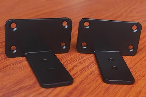 Miniatura 3 de Paquete de 12 soportes de estante en L ocultos, color negro, de 5 pulgadas (15 pulgadas de grosor), soportes de estante de hierro, metálicos,