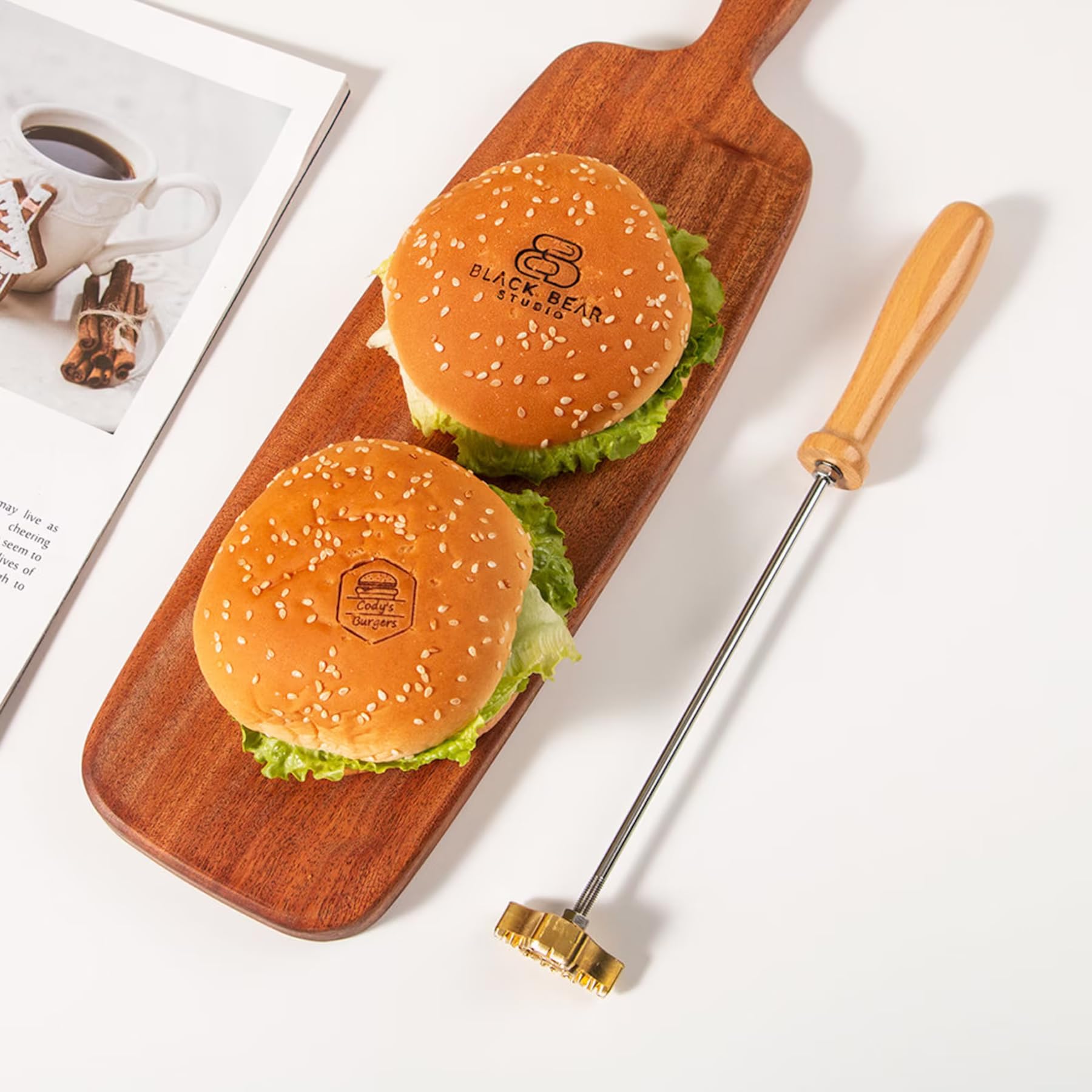 Ferro da Stiro Personalizzato per Legno, Pirografo per Legno | Timbro In Metallo Per Pirografia, Design Artigianale Per Matrimoni e Regali Personalizzati, Timbri in Pelle (4 inch)
