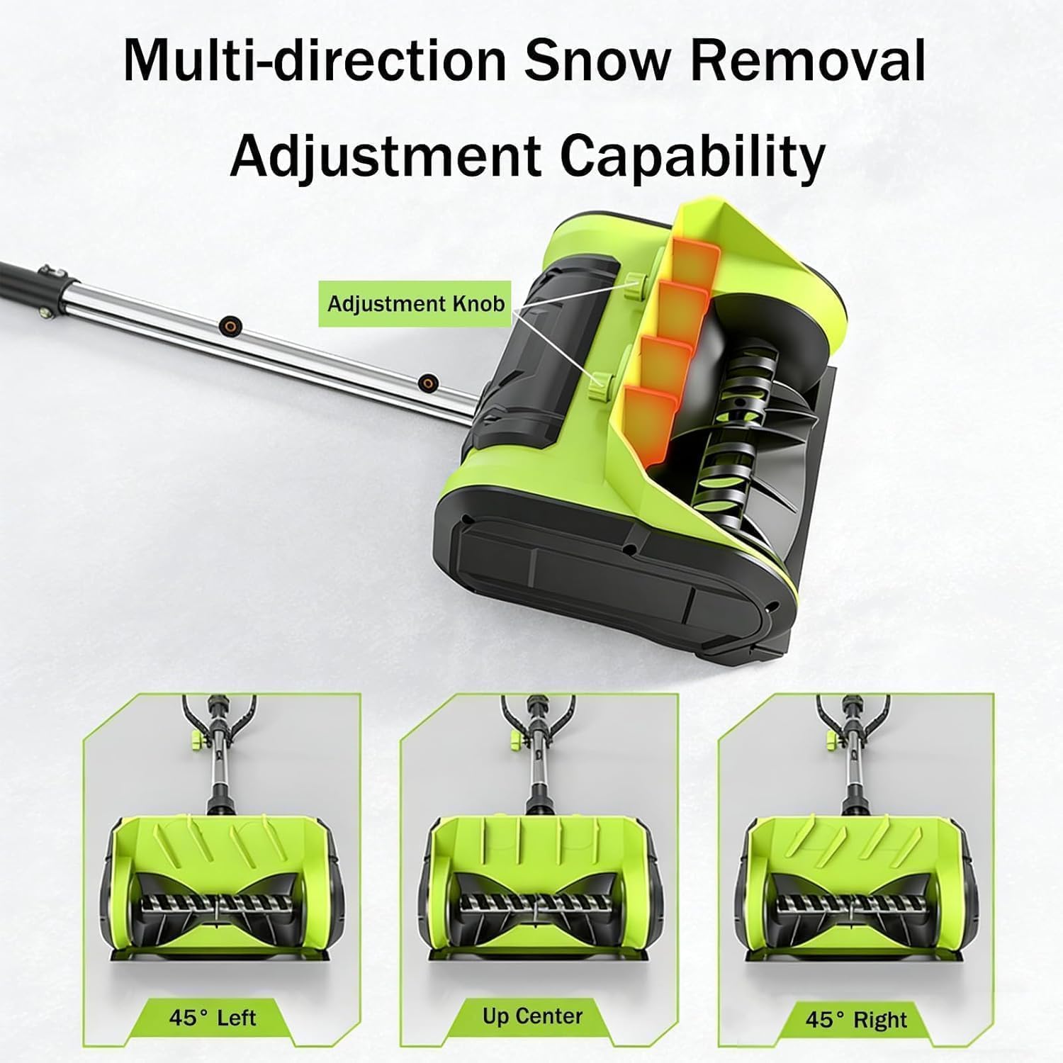 2026 Upgraded Electric Snow Blower Shovel, 48V Brushless Cordless Electric Snow Shovel with Dual 4.0Ah Batteries, 12 Width,16ft Throw, 45°Adjustable Directional Plate for Driveway,Walkways (2 Battery)