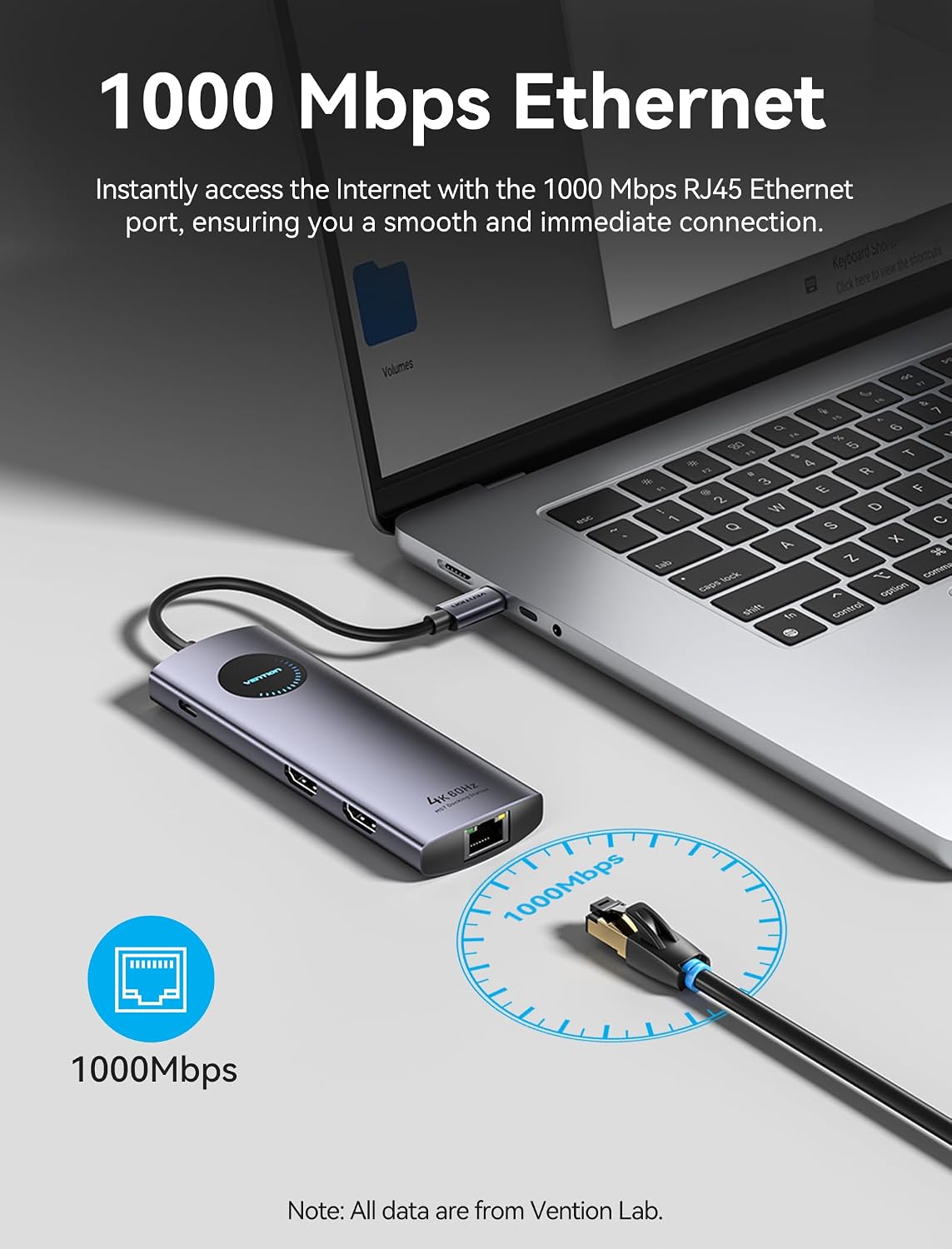 VENTION 9-in-1 USB C Docking Station, Dual 4K@60Hz HDMI, 100W PD, Gigabit Ethernet, 5Gbps USB-A, SD/TF, Grey, Windows/MacBook Compatible, Dell XPS, HP Spectre, Lenovo Yoga, Surface Pro, MacBook Air