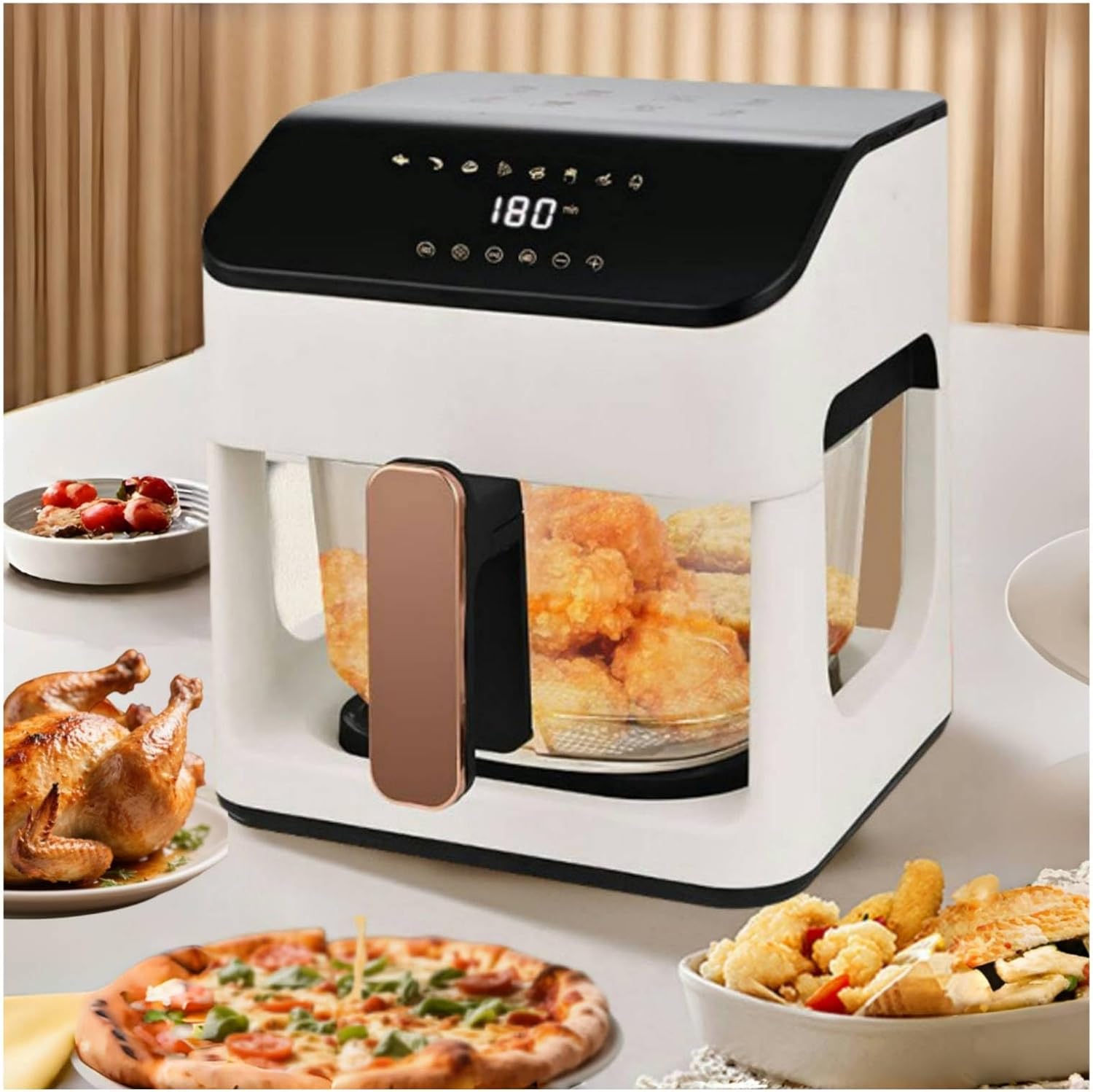 Glass Air Fryer with Smart Touch Control & Transparent View Window product image