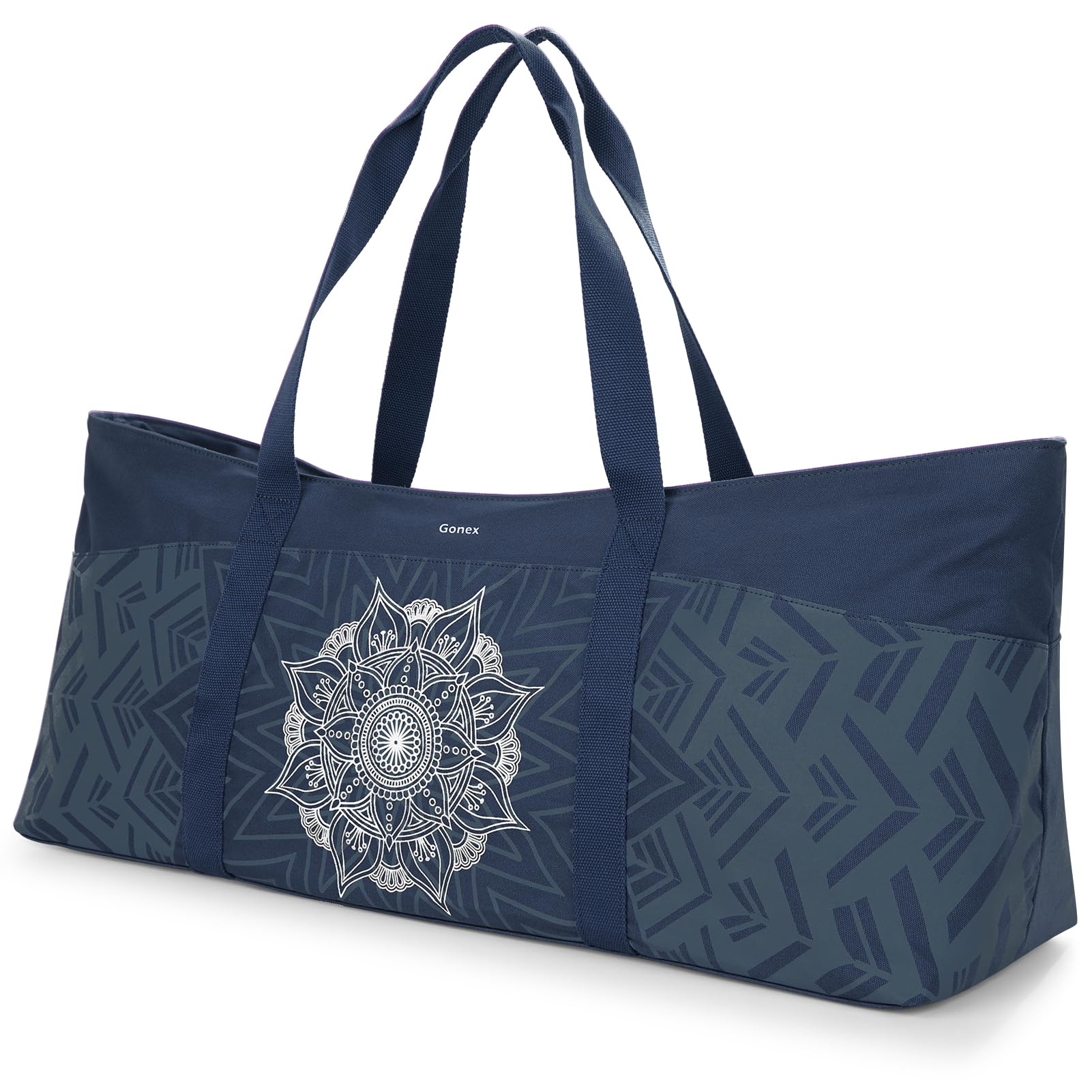 Gonex Yogatasche, Extra Große Canvas Sporttasche mit Wasserdichtem Fach & Metallreißverschluss, Für Matte & Blöcke, Stylische Tragetasche für Damen, Ideal für Yoga, Pilates, Reisen