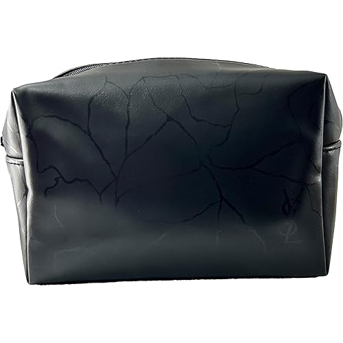 Yves Saint Laurent YSL Cosmetic Black Marble Zip Pouch Makeup Bag YSL Fragrance Bag (5.5L X 5H X 2W) SMALL - 9676