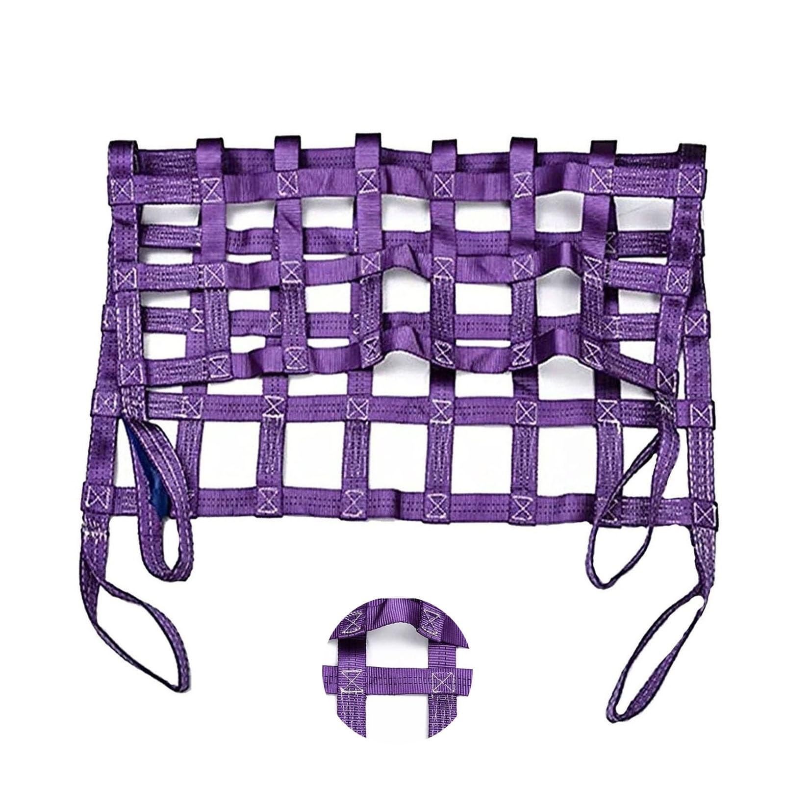 Bezpieczne pasy do podnoszenia ładunku, Torba do podnoszenia ładunku, rozciągliwa elastyczna siatka zabezpieczająca ładunek rowerowy(2 X 2M/Mesh 15cm/Load 2.5t)
