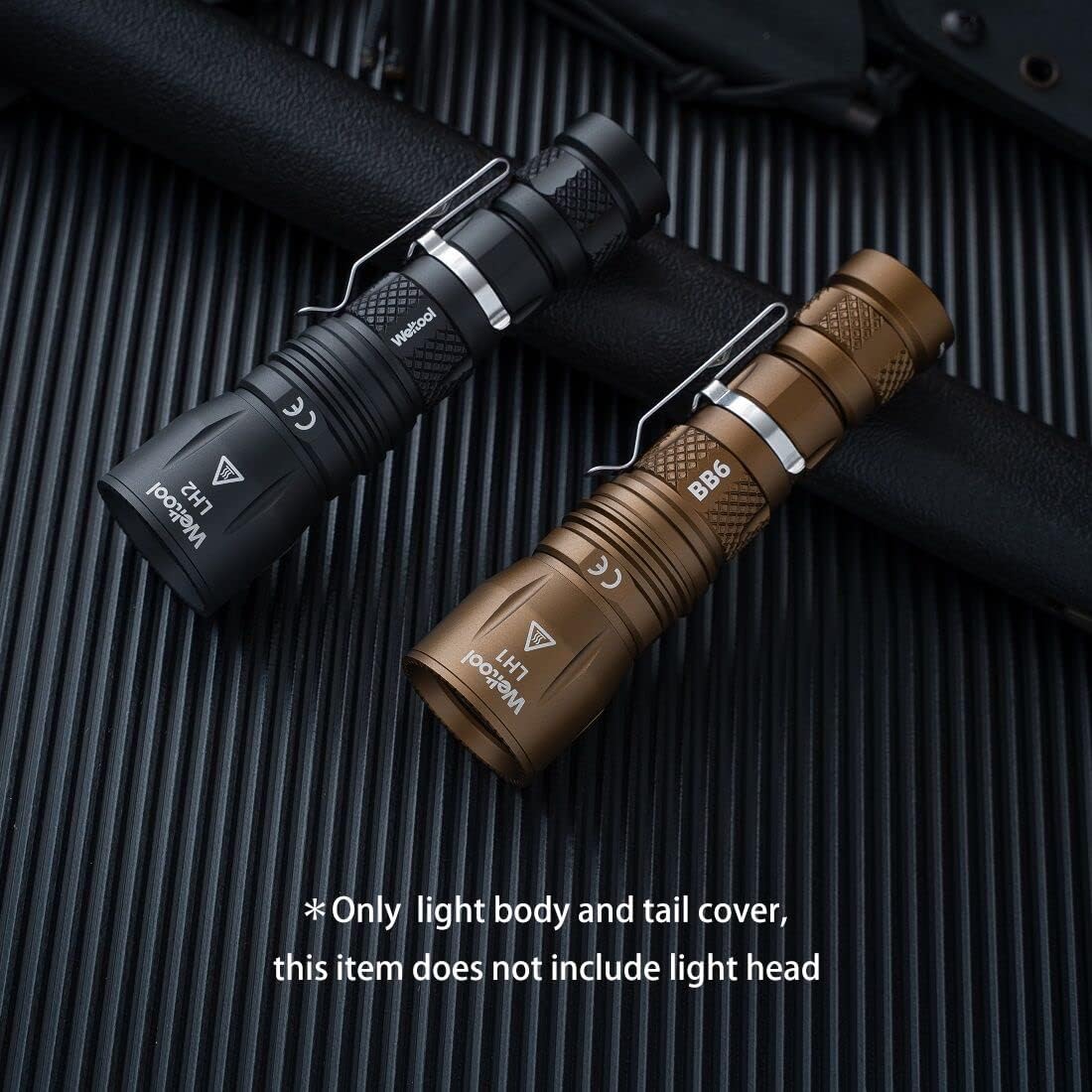Weltool BB6 Flashlight Body with Tailcap for Surefire M600DF Weapon Light Head KE2-DF LH Series Light Heads (FDE)