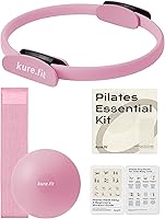 Vista 2 de Juego de mancuernas ajustables rosas de 2 libras a 5 libras y kit de pilates rosa
