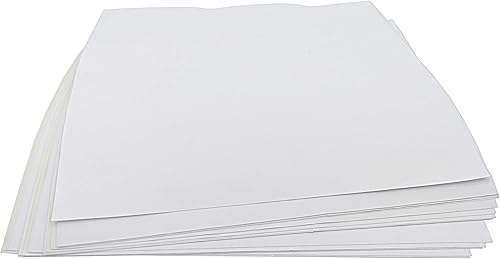 Miniatura 2 de FixtureDisplays® Papel sintético de resistencia al desgarro de 12 x 12 pulgadas, papel fotográfico autoadhesivo, papel adhesivo imprimible mate, 12