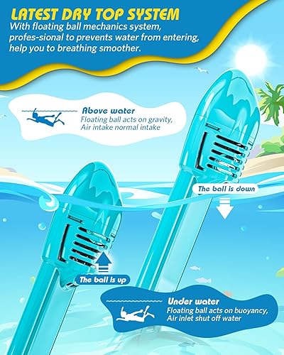 Vista 14 de QingSong Máscara de esnórquel para niños de cara completa, juego de esnórquel con soporte para cámara, plegable, vista panorámica de 180 grados