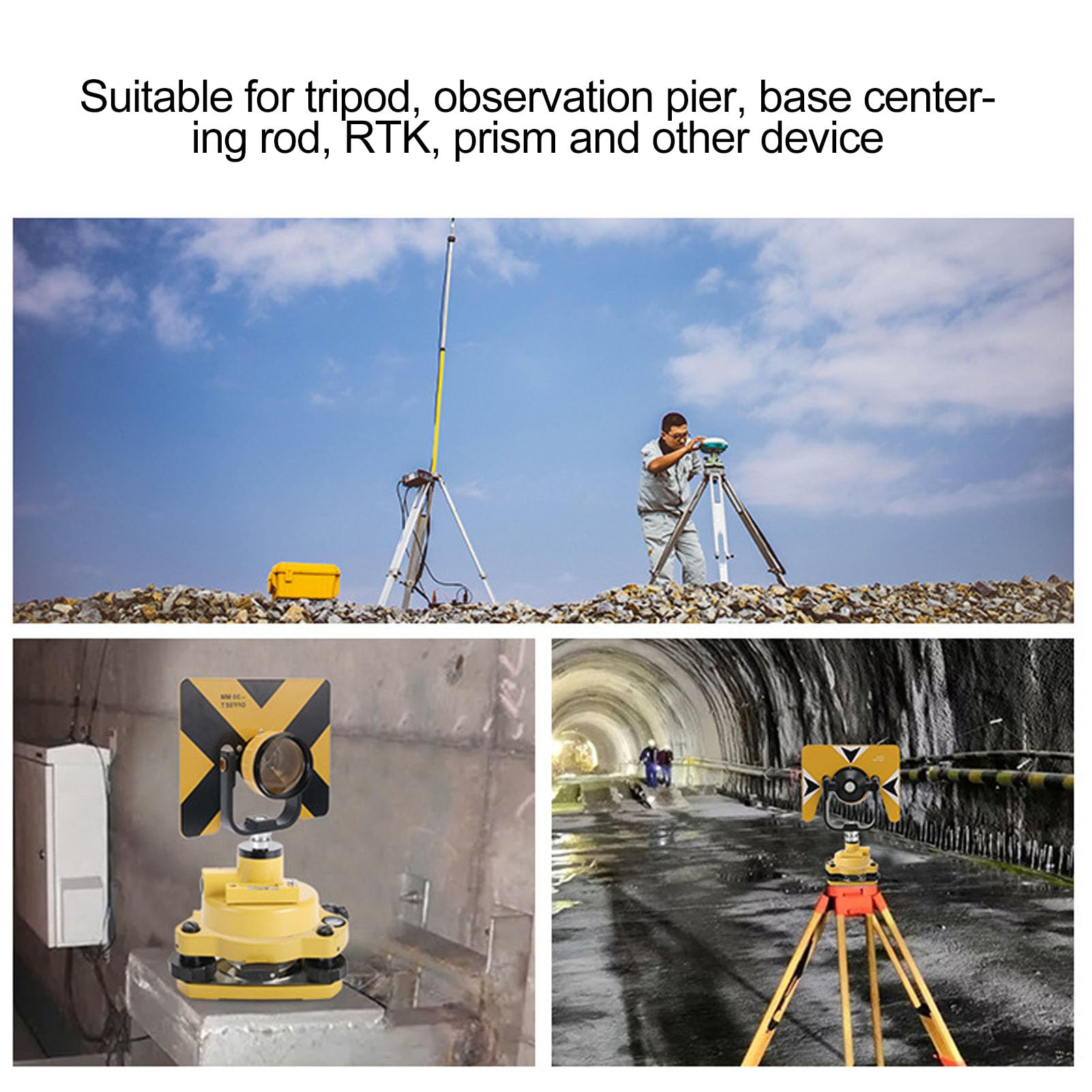 Keenso Adapter Pryzmatyczny do Tachimetru i Systemów RTK, Uniwersalny