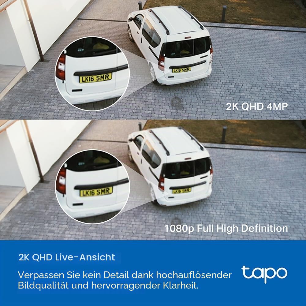 Tapo C720 Flutlichtkamera Kabel (Floodlight Cam Wired) | Überwachungskamera aussen 2K, WLAN 2.4GHz, microSD-Karte, Google Home und Alexa | Festverdrahtete Sicherheitskamera mit 2800lm LED