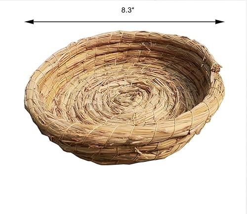 Miniatura 2 de Orgrimmar 2 piezas hechas a mano de base plana tejida a mano nido de pájaro nido de cría de nido de escotilla casa jaula para paloma, paloma, loro,