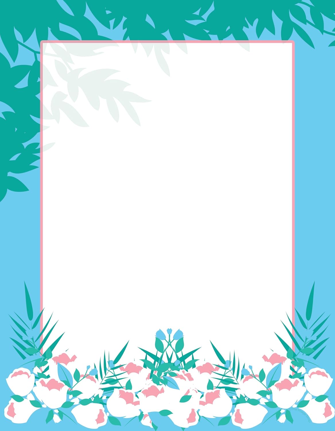 Butterfly & Flowers Letterhead Laser & Inkjet Printer Paper (100 Sheets)