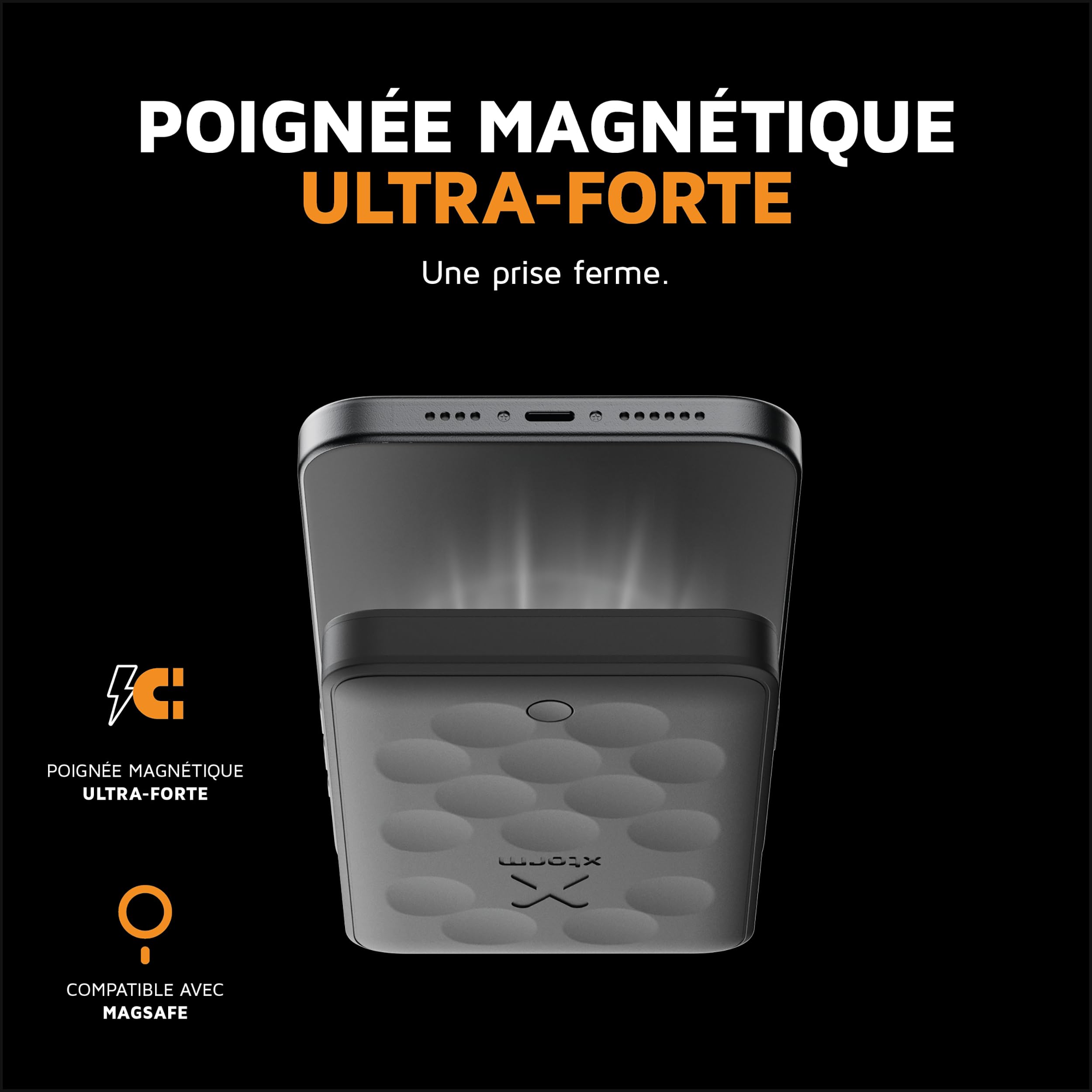 Xtorm Batterie Externe sans Fil 5000 mAh - Powerbank Magnétique avec USB-C, Batterie Externe sans Fil Compatible MagSafe pour iPhone 15 Pro Max/Pro/15/14 Pro Max/13 Pro