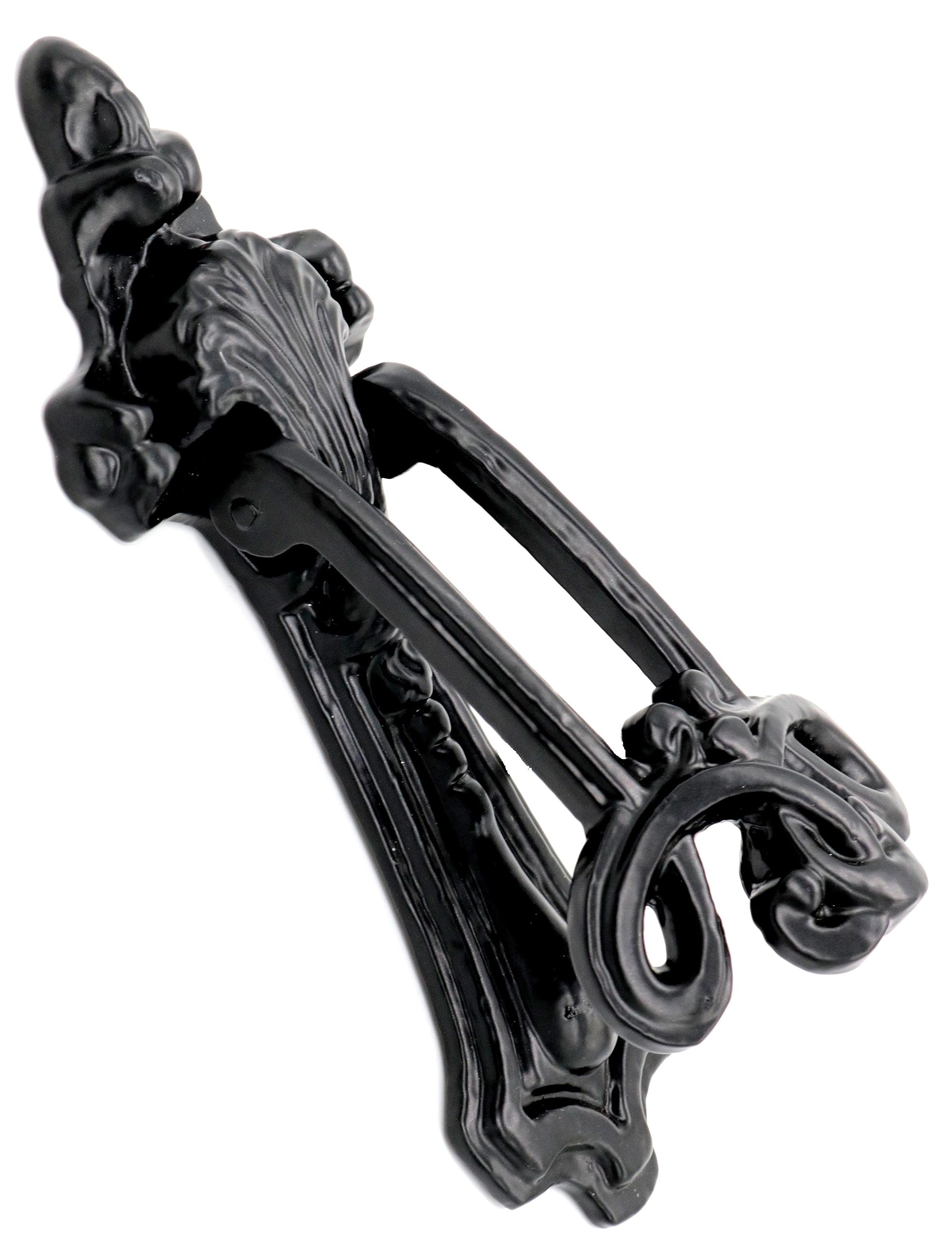 Aldaba para puerta Mythrojan en color negro con diseño rústico de gran sonoridad