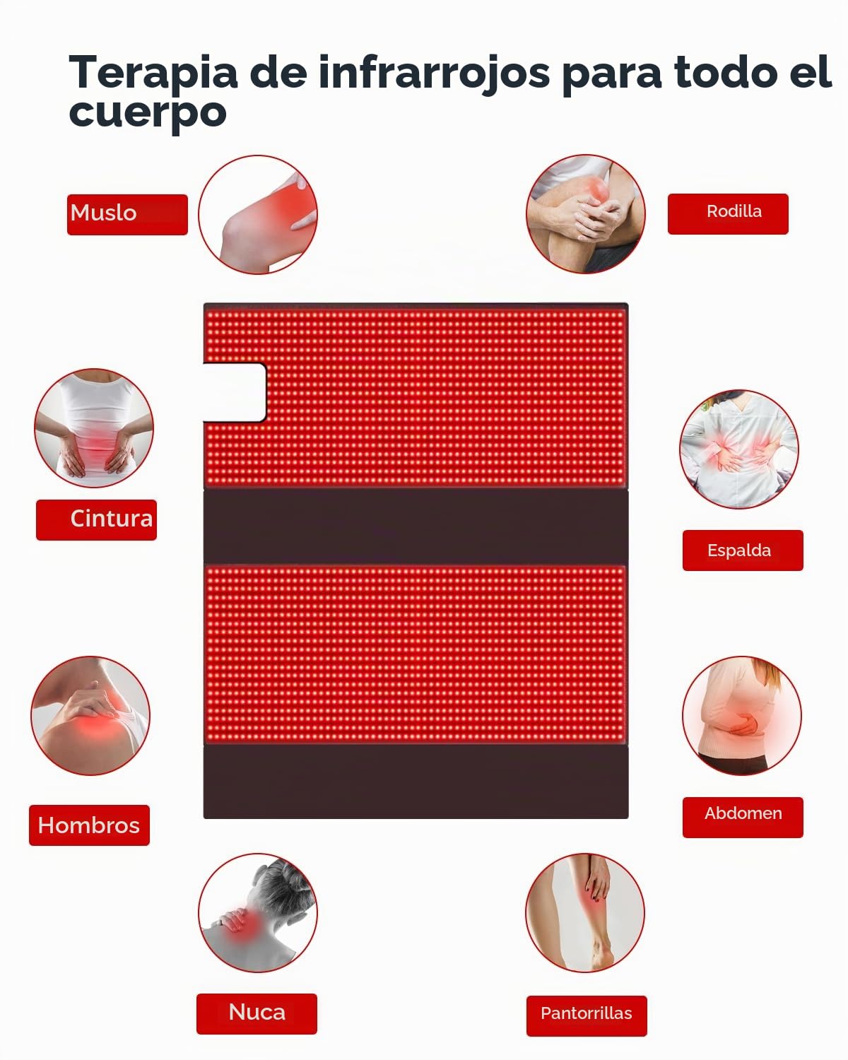 MEGELIN Bolsa de terapia de luz infrarroja roja para todo el cuerpo, manta terapia luz roja, 180 x 80 cm, 2520 LED para terapia de luz roja de cuerpo completo en casa